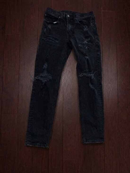 Levi's Other - Levi's 531 Black Distressed Jeans Men's 34x34 Straight Fit Denim Pants Faded